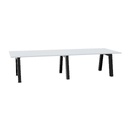Hybrid table low 320cm (Worktop Width: 120 cm | Worktop Colour: Grey | Leg Colour: Zwart (RAL 9005))