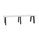 Hybrid table low 320cm (Worktop Width: 100 cm | Worktop Colour: Grey | Leg Colour: Zwart (RAL 9005))