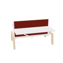 Max Hybrid 2x 180x75cm (Poot type: Hout | Pootkleur : Essen | Framekleur : Wit | Bladdecor: Wit | Range: 80 - Fiji | Kleur: 11 Goldifsh (YA304) | Priceclass: Stofgroep 1 | Verstelbaarheid: Hoogte instelbaar)